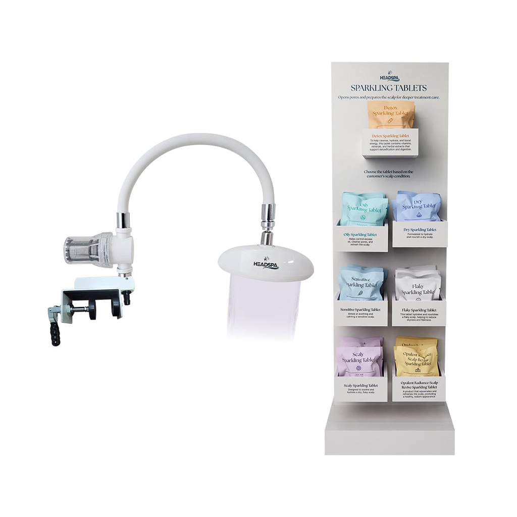 [WATERFALLDS- Aqua Glow] Set de prezentare: cascadă Waterfall Aqua Glow + tablete Sparkling